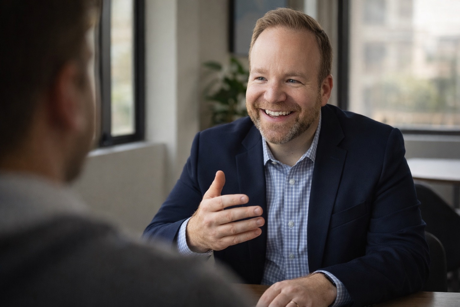 Sam Linton coaching a client