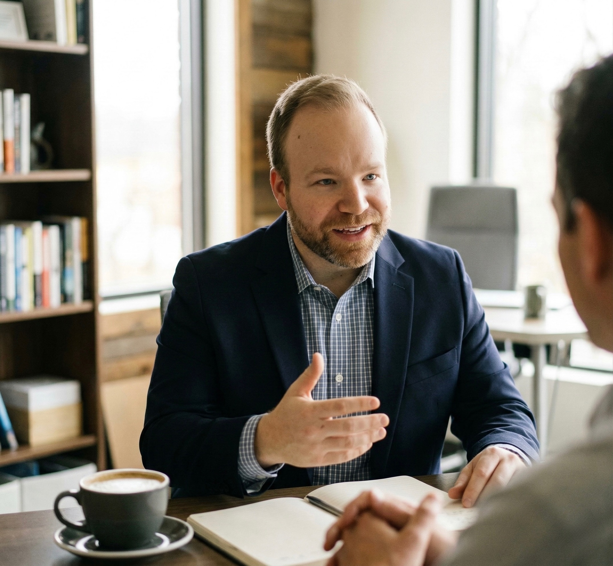 Sam Linton coaching a client
