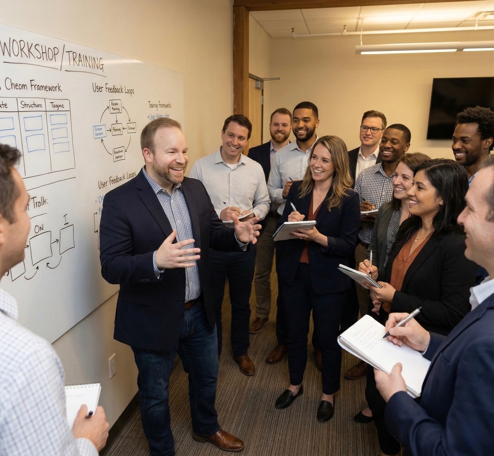 Sam Linton leading a corporate workshop